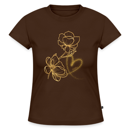 SLIM FIT Frauen Organic T-Shirt - Dunkelbraun