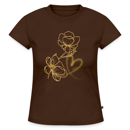 SLIM FIT Frauen Organic T-Shirt - Dunkelbraun