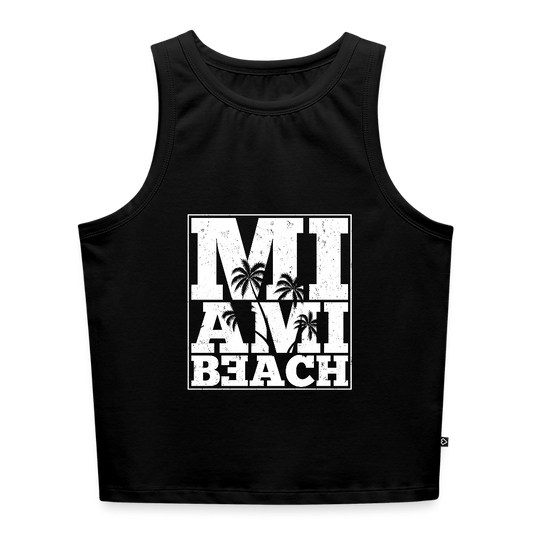 Frauen Cropped Tank Top - Schwarz