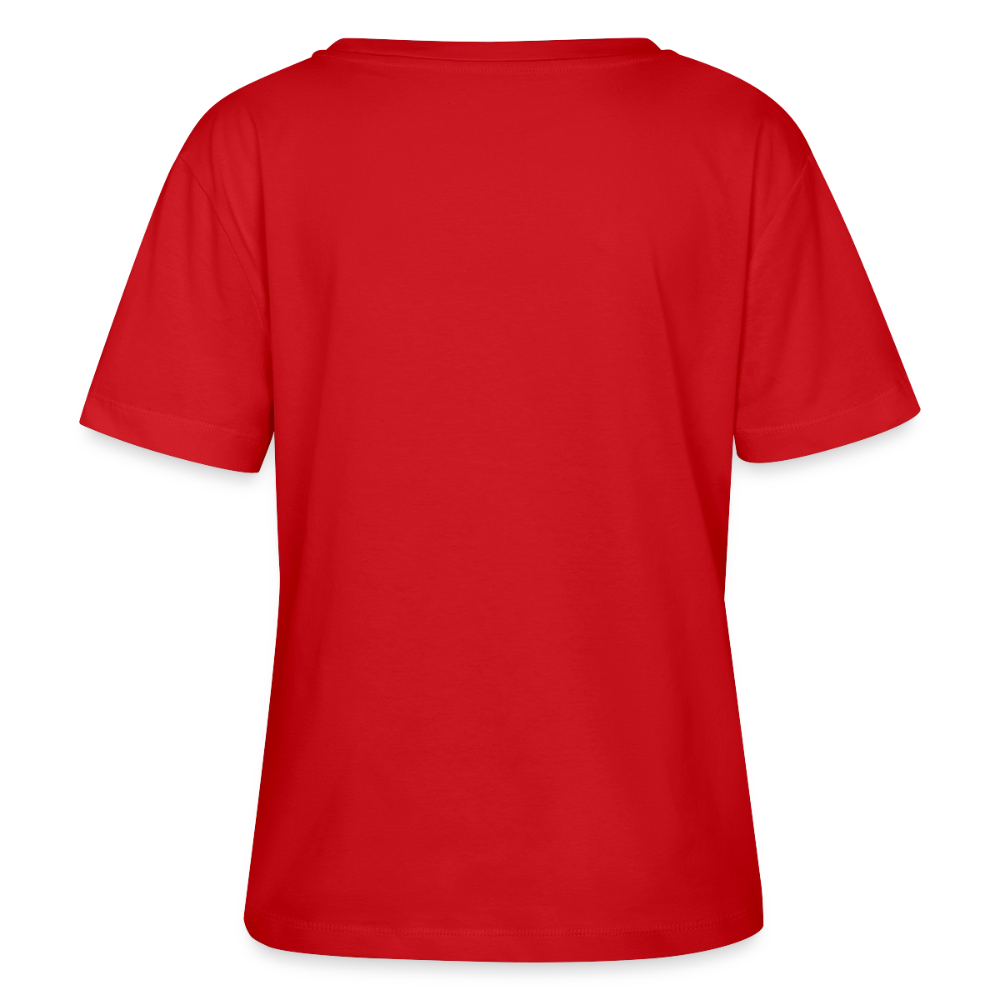 Relaxed Rundhals Frauen Bio-T-Shirt - Rot