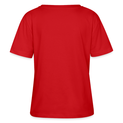 Relaxed Rundhals Frauen Bio-T-Shirt - Rot