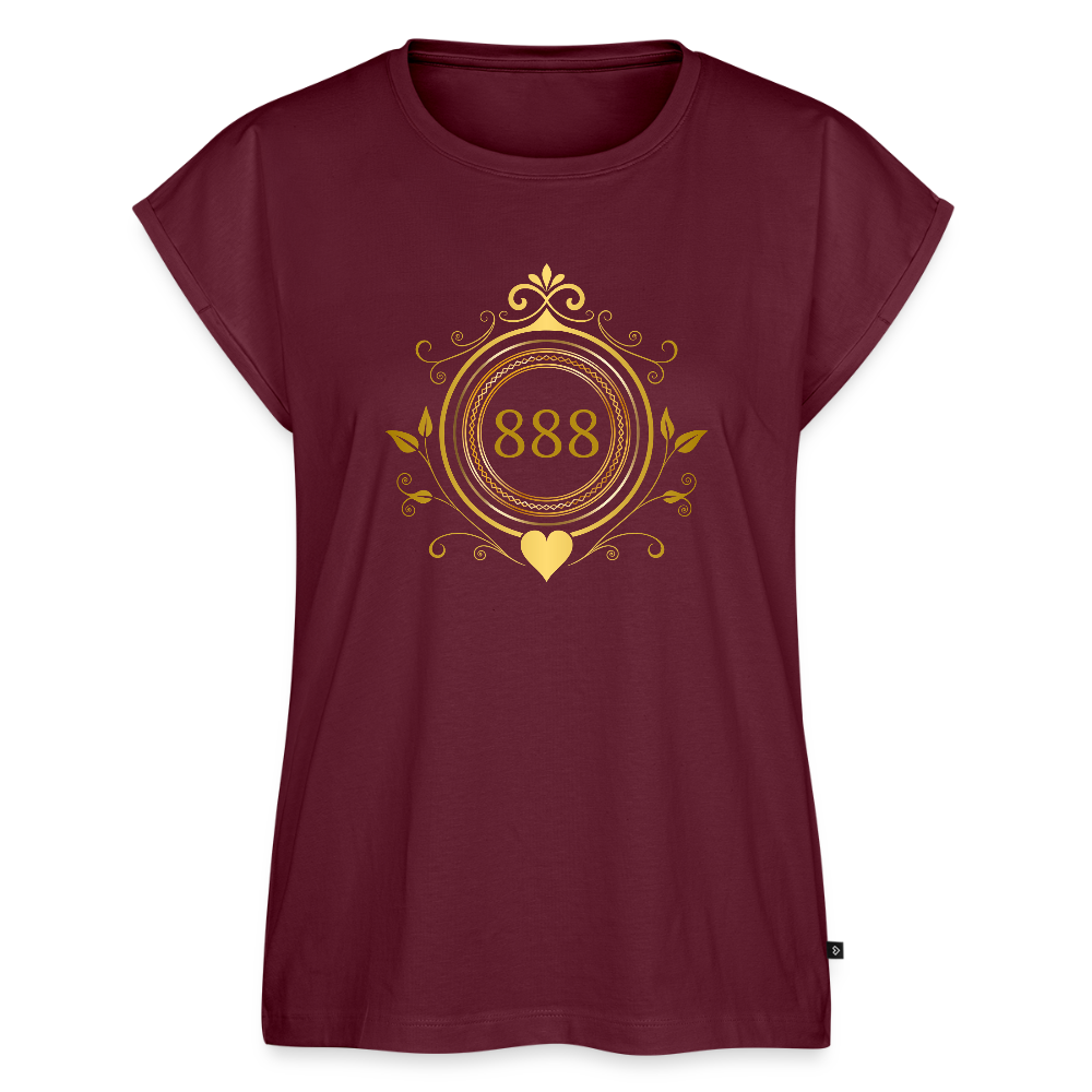 Frauen Oversize T-Shirt - Burgunderrot