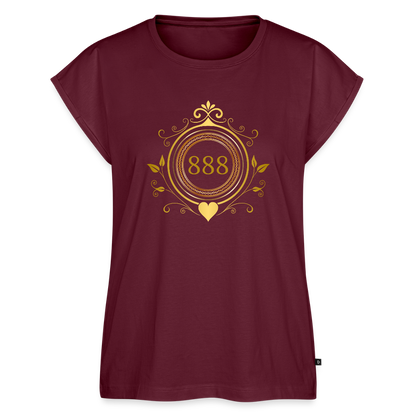 Frauen Oversize T-Shirt - Burgunderrot