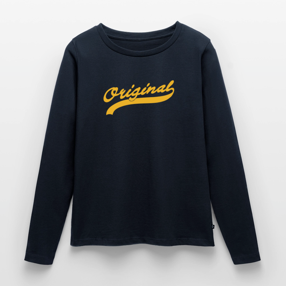 Frauen Premium Langarmshirt - Navy