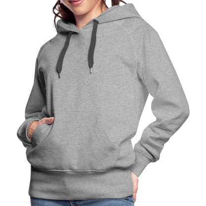 Frauen Premium Hoodie - Grau meliert