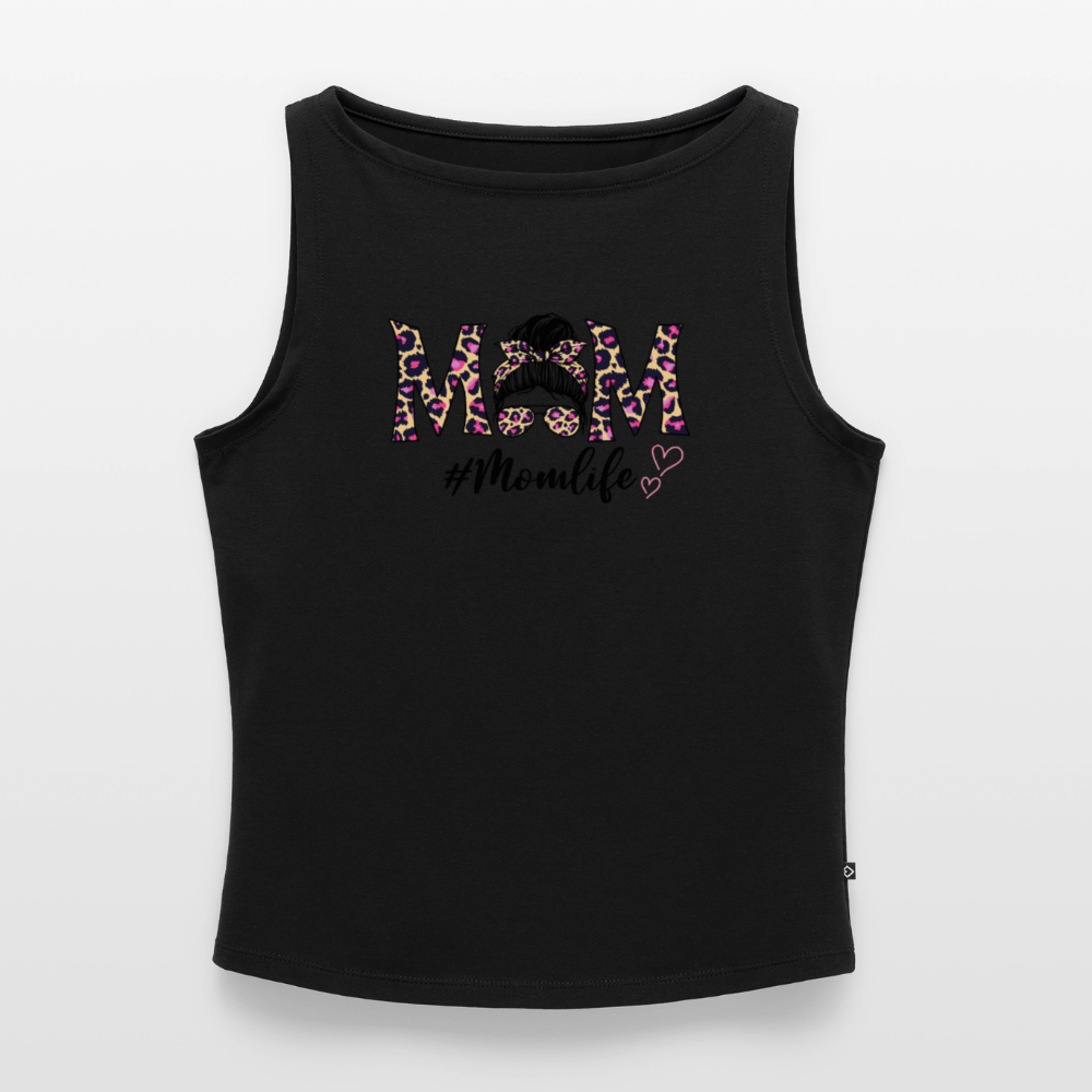 Frauen Tank Top mit U-Boot-Ausschnitt - Schwarz