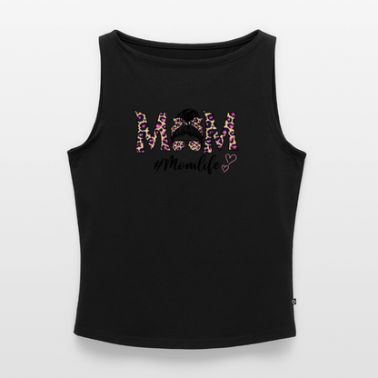 Frauen Tank Top mit U-Boot-Ausschnitt - Schwarz