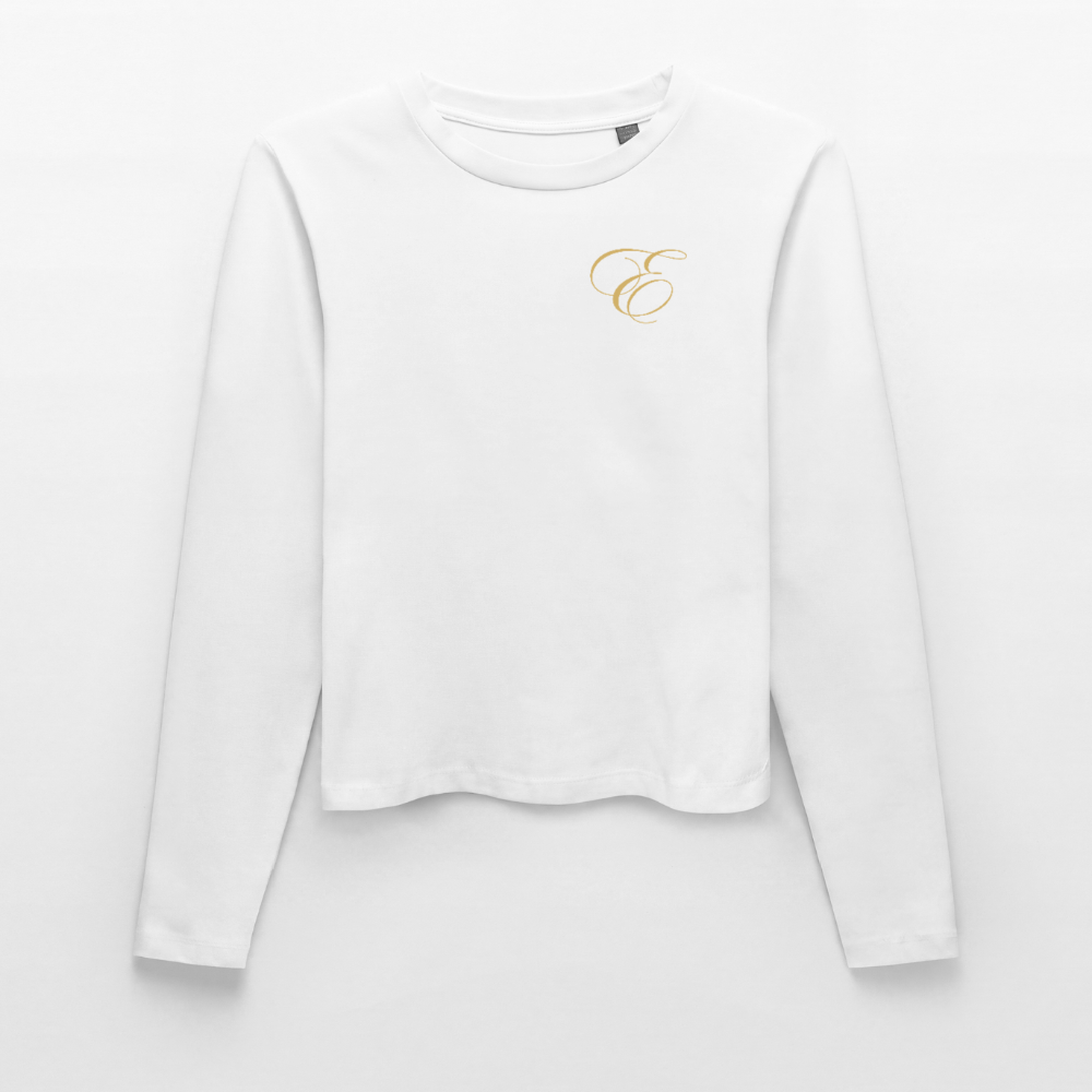 Slim Fit Frauen Organic Langarmshirt - Weiß