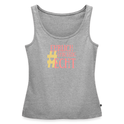 Frauen Premium Tank Top - Grau meliert