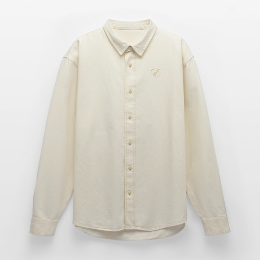 Relaxed Fit Unisex Organic Hemd - Natur