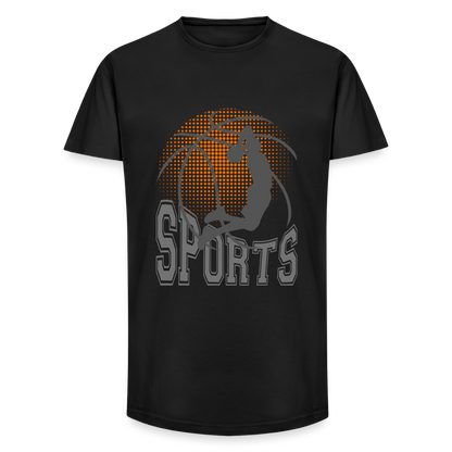 Long Fit Männer T-Shirt - Schwarz