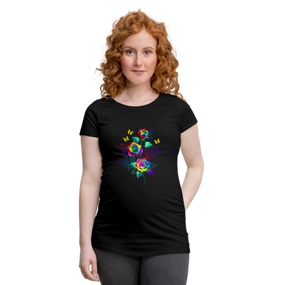 Frauen Schwangerschafts-T-Shirt - Schwarz