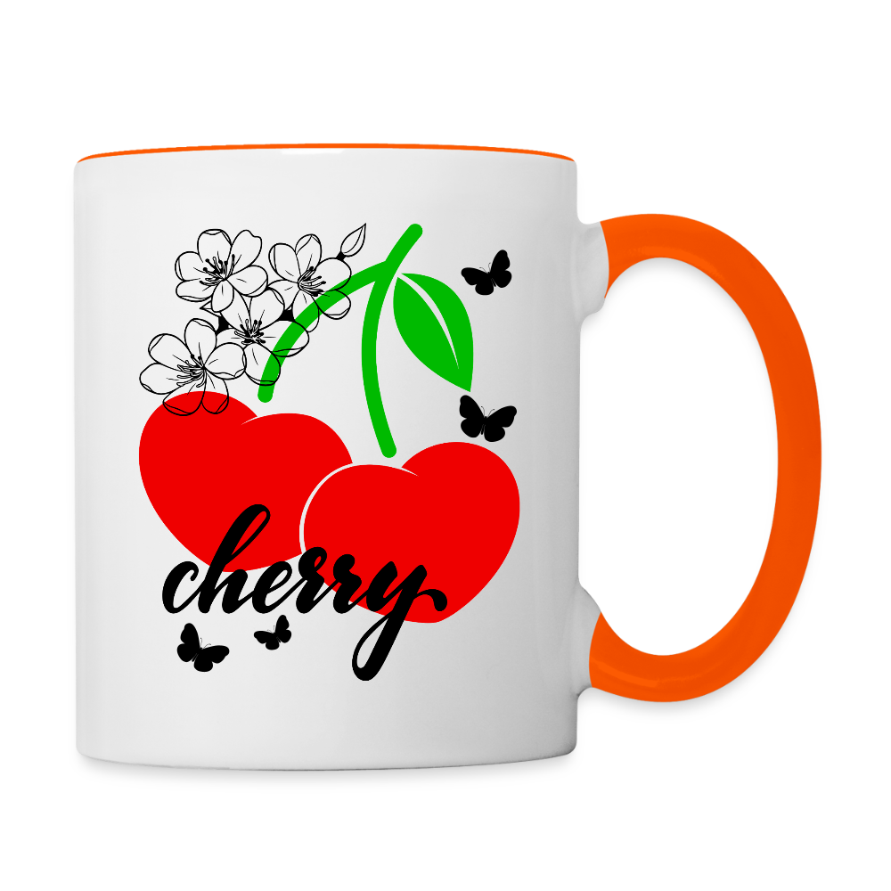 Tasse zweifarbig - Weiß/Orange