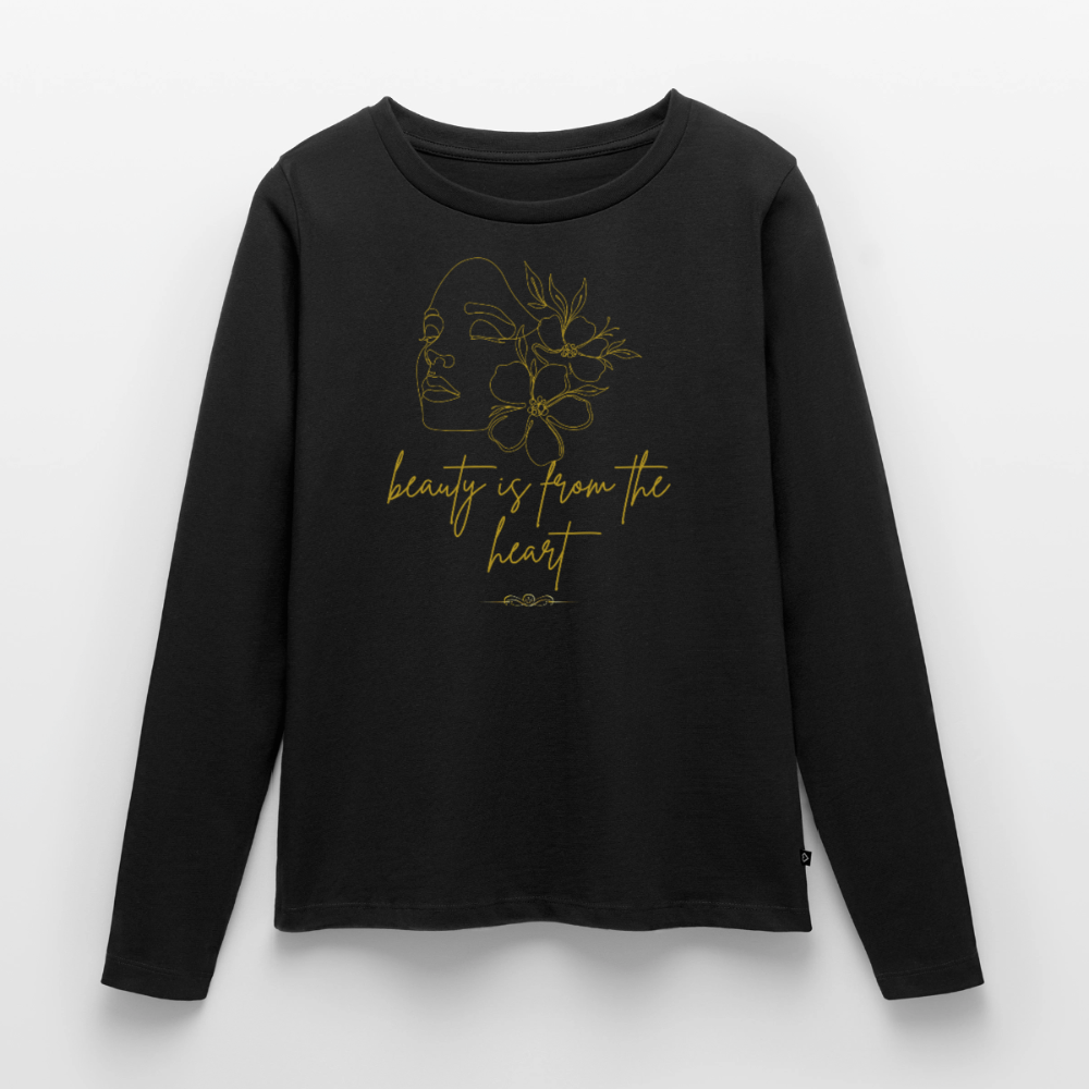 Frauen Premium Langarmshirt - Schwarz
