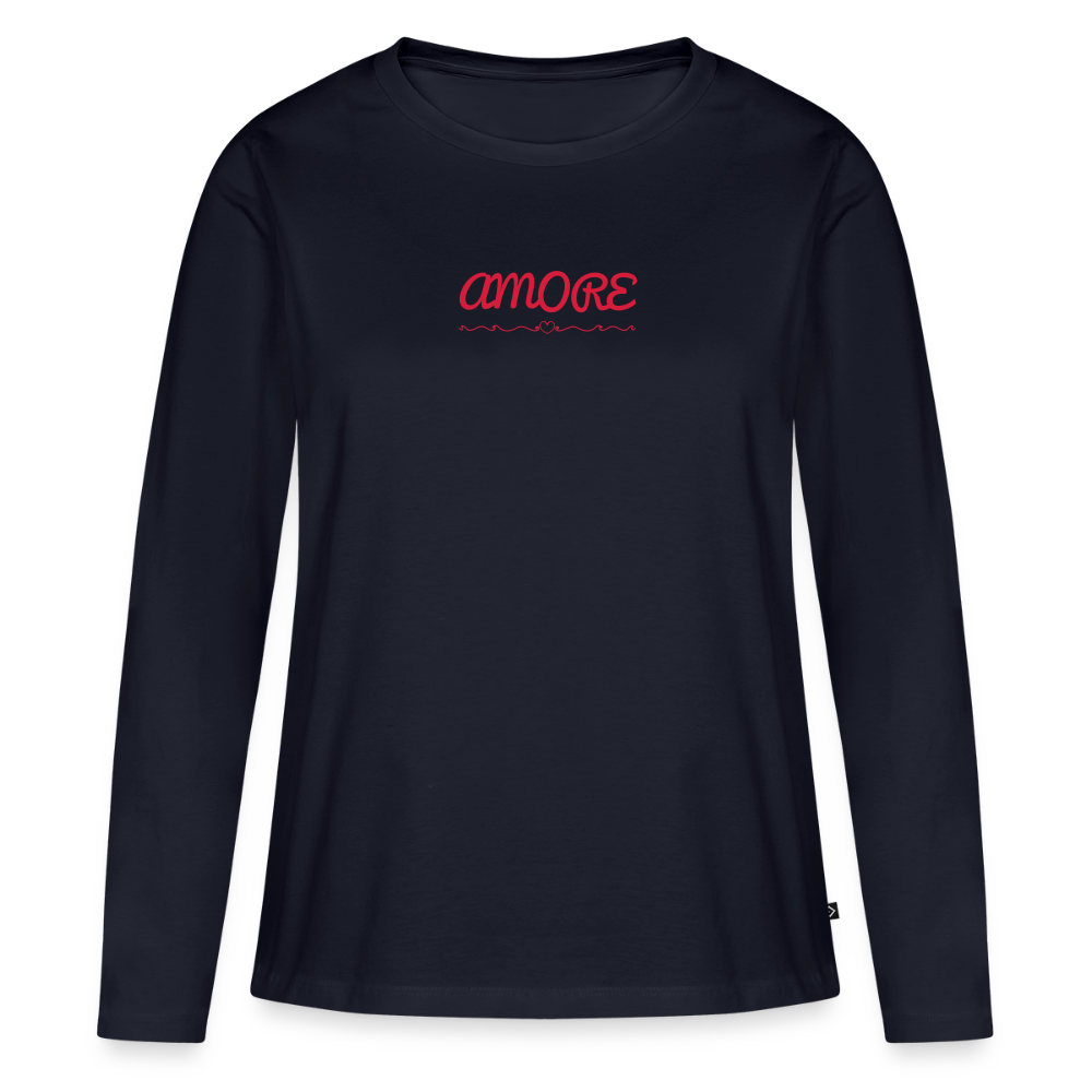 Frauen Premium Langarmshirt - Navy