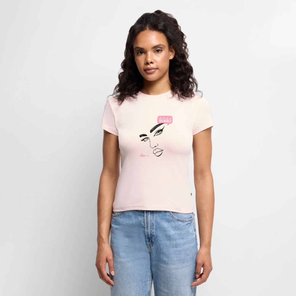 SLIM FIT Frauen Organic T-Shirt - Puderrosa