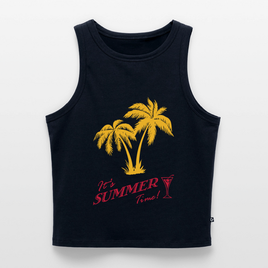 Frauen Cropped Tank Top - Navy