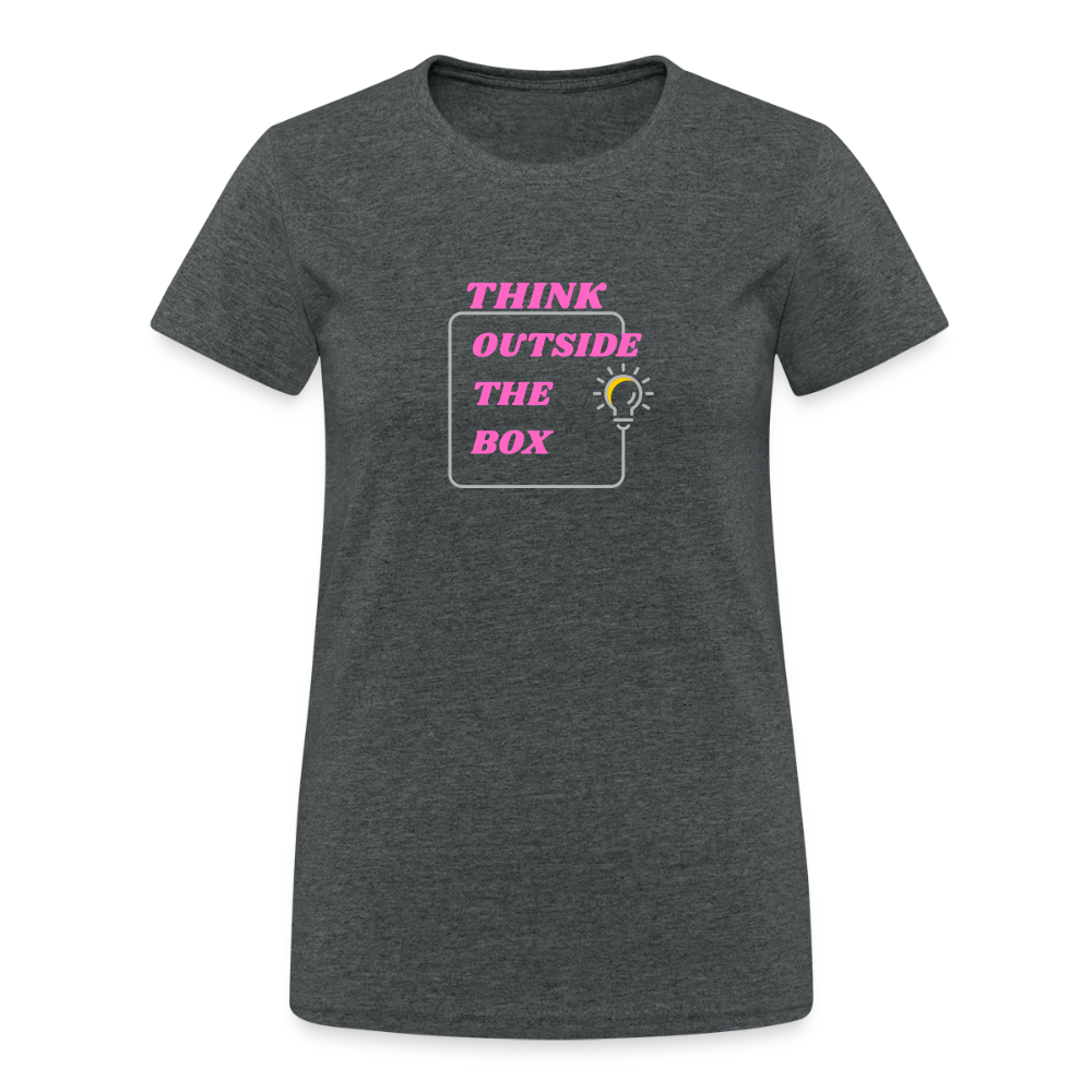 Frauen Heavy T-Shirt - Dunkelgrau meliert