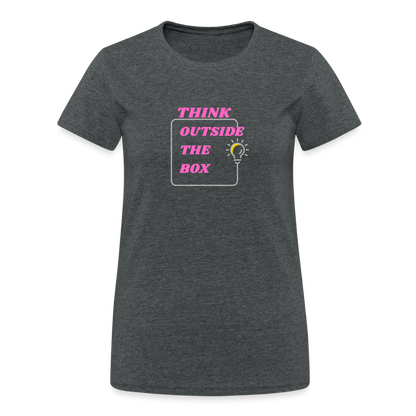Frauen Heavy T-Shirt - Dunkelgrau meliert