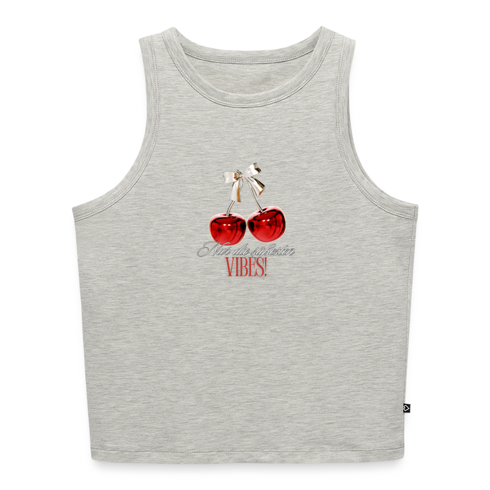 Cropped Frauen Organic Tank Top - Grau meliert
