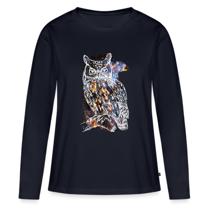 Frauen Premium Langarmshirt - Navy