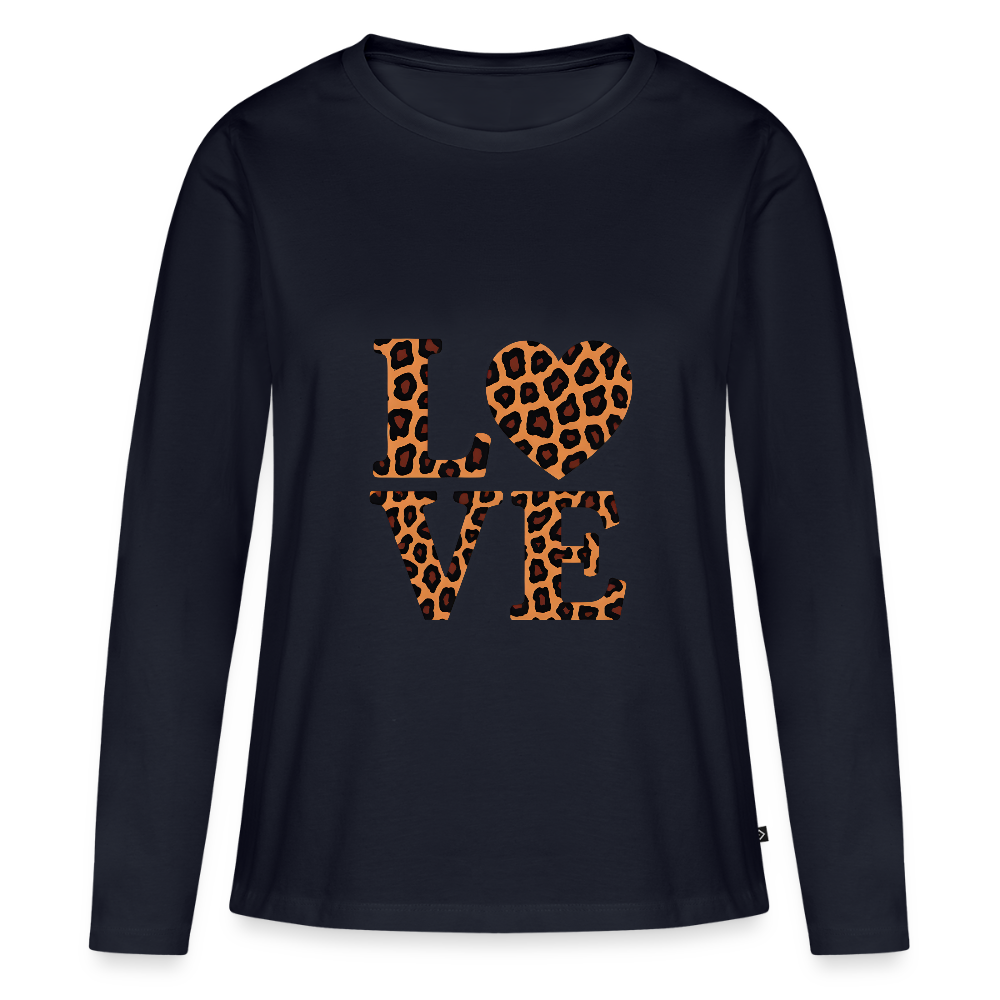 Frauen Premium Langarmshirt - Navy
