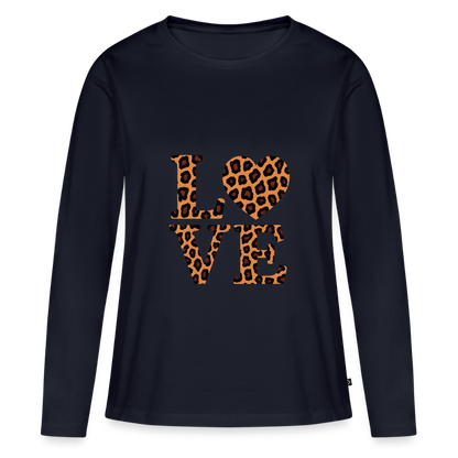 Frauen Premium Langarmshirt - Navy