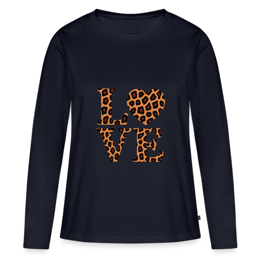 Frauen Premium Langarmshirt - Navy