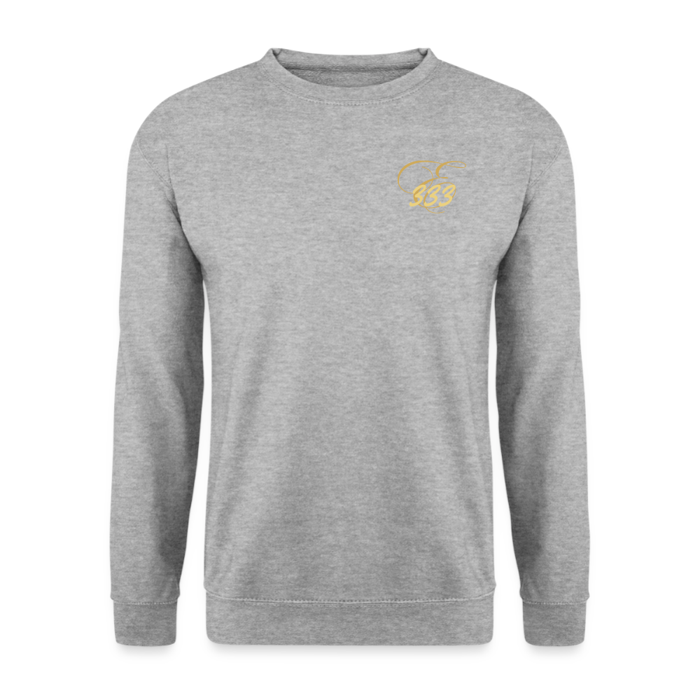 Unisex Pullover - Weißgrau meliert