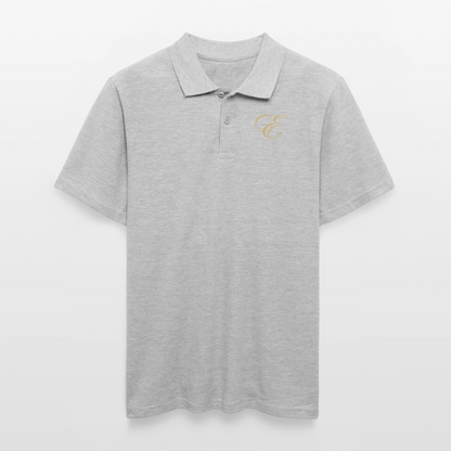 Männer Poloshirt - Grau meliert