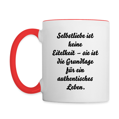 Tasse zweifarbig - Weiß/Rot