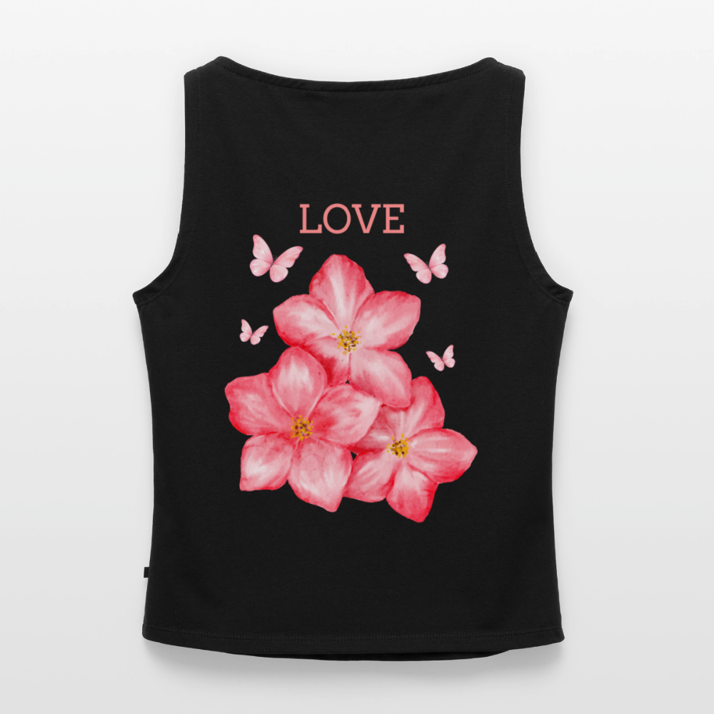 Frauen Tank Top mit U-Boot-Ausschnitt - Schwarz