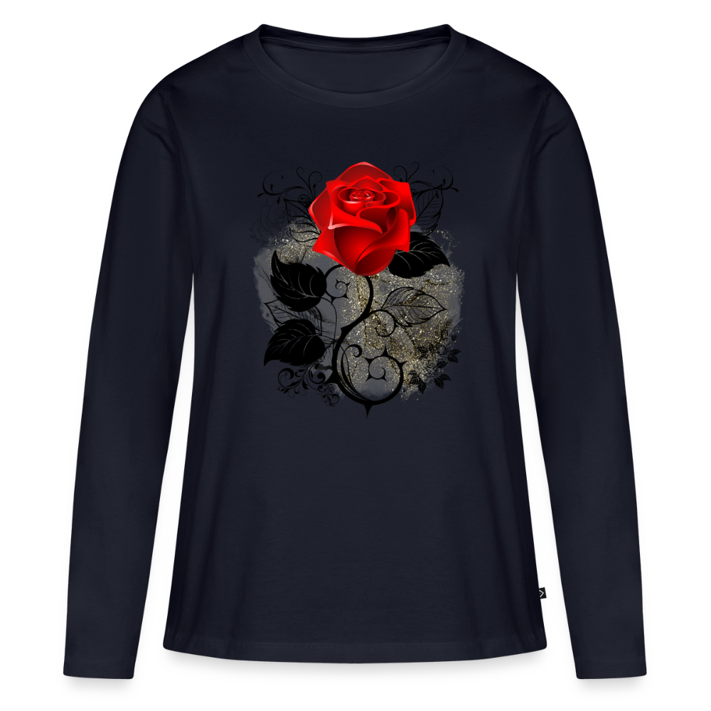 Frauen Premium Langarmshirt - Navy