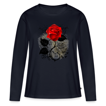 Frauen Premium Langarmshirt - Navy