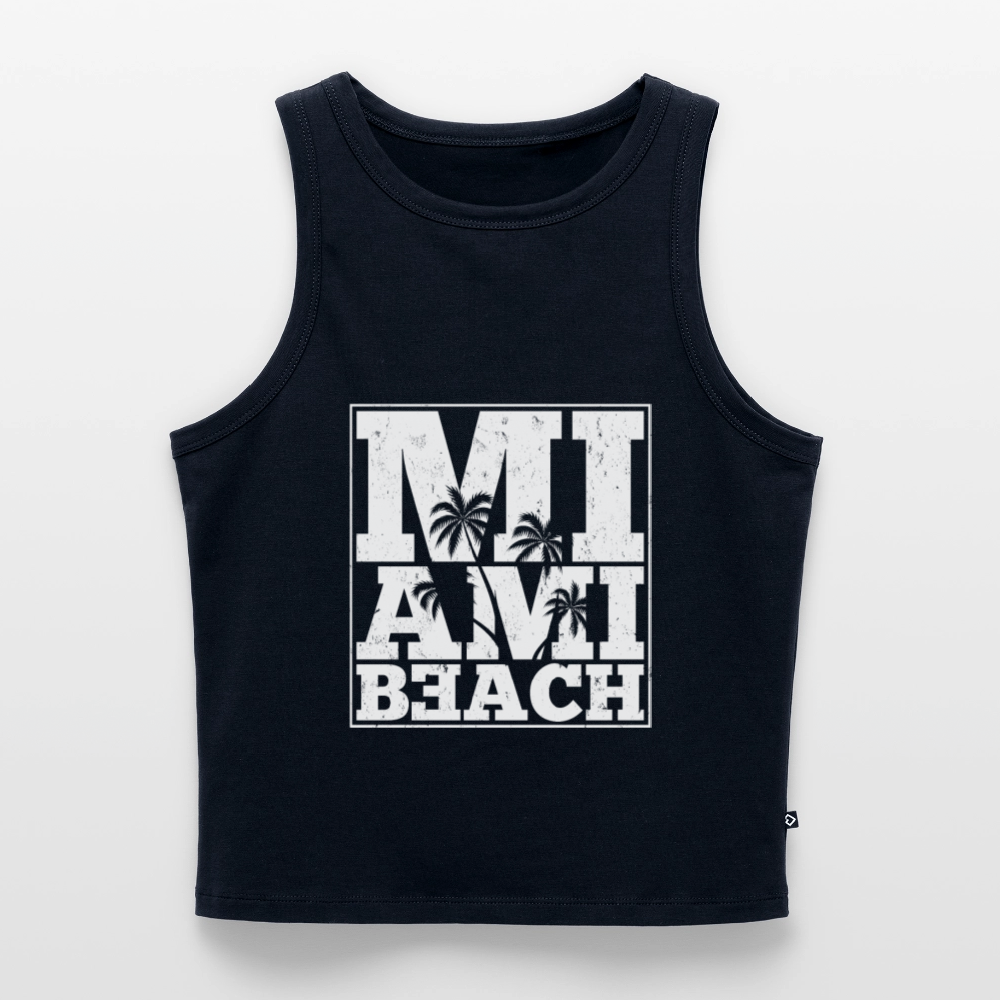 Frauen Cropped Tank Top - Navy