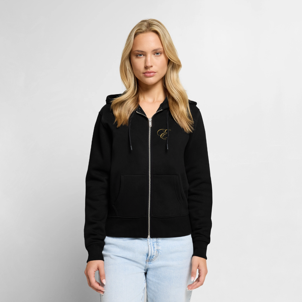 Frauen Premium Kapuzenjacke - Schwarz