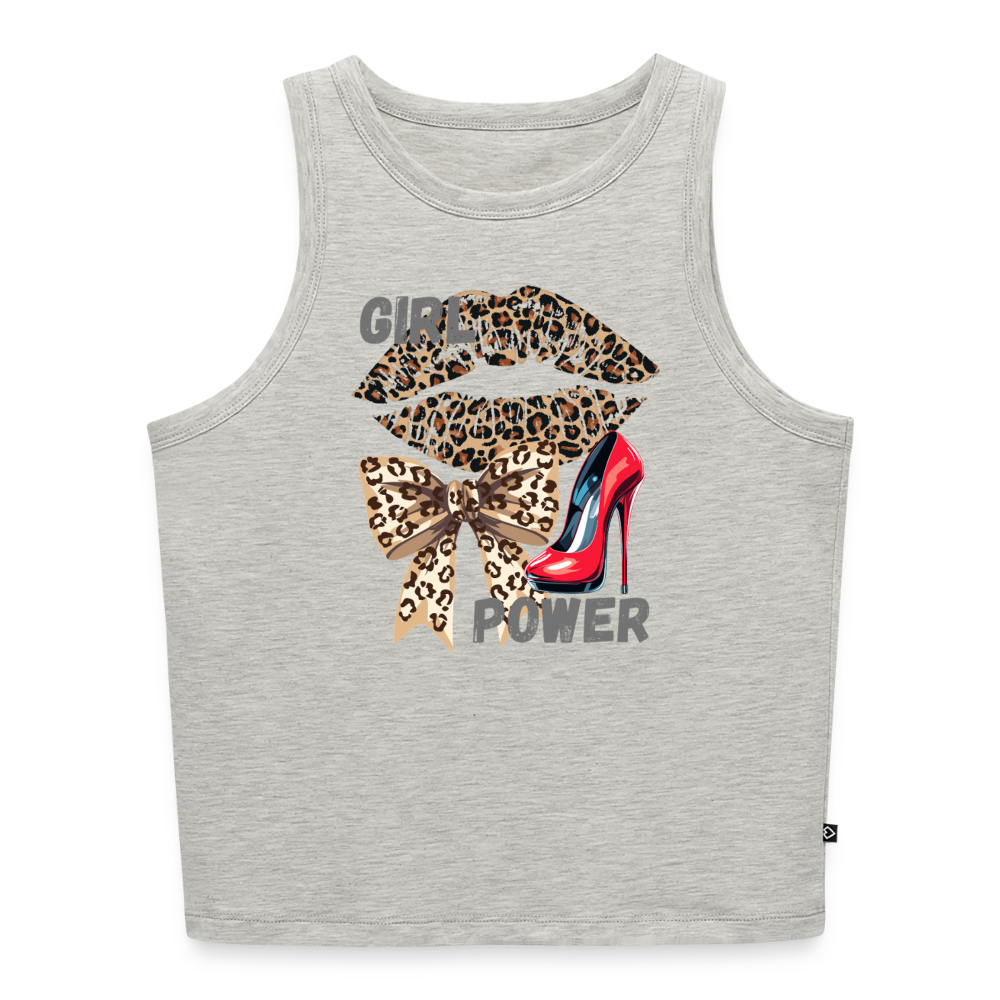Cropped Frauen Organic Tank Top - Grau meliert