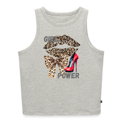 Cropped Frauen Organic Tank Top - Grau meliert