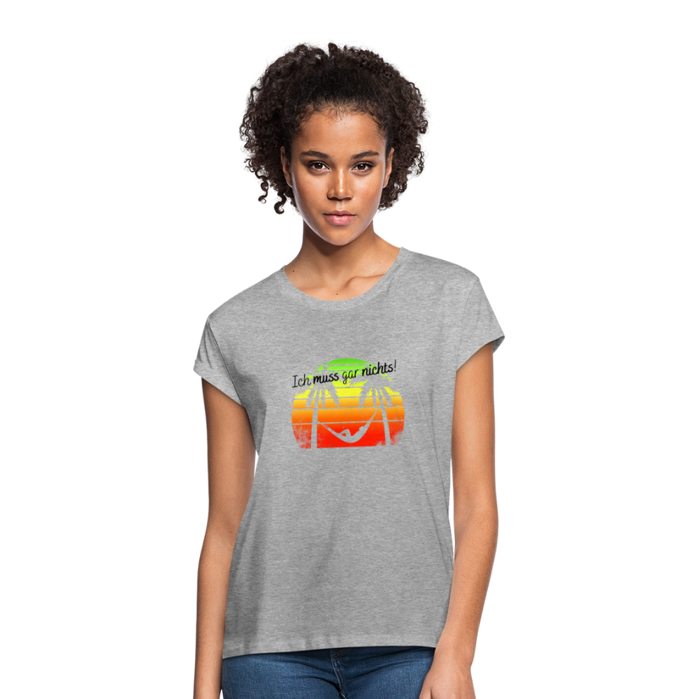 Frauen Oversize T-Shirt - Grau meliert