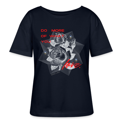 Relaxed Rundhals Frauen Bio-T-Shirt - Navy
