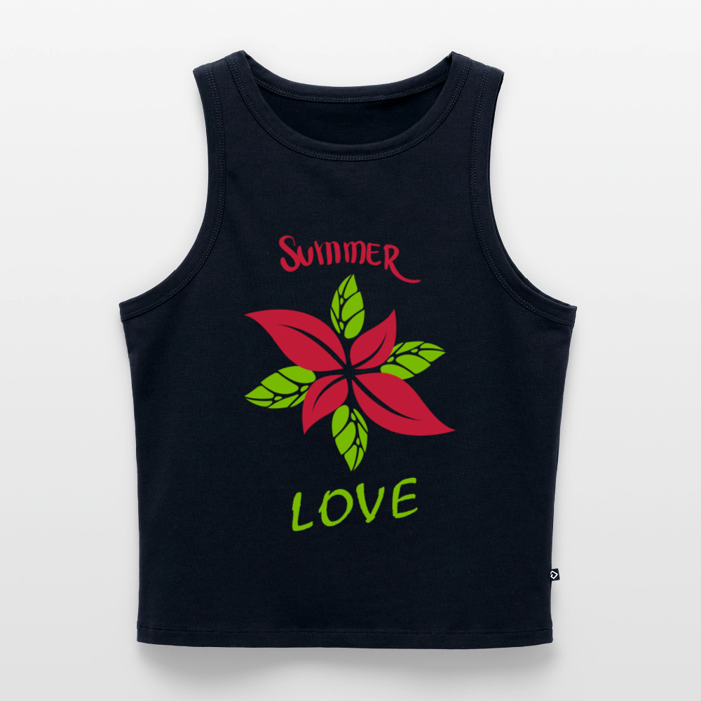 Frauen Cropped Tank Top - Navy