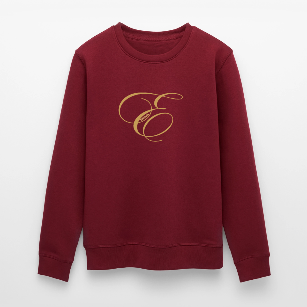 Unisex Bio-Sweatshirt ROLLER - Burgunderrot