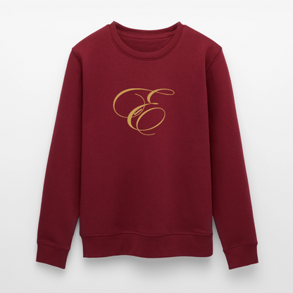Unisex Bio-Sweatshirt ROLLER - Burgunderrot