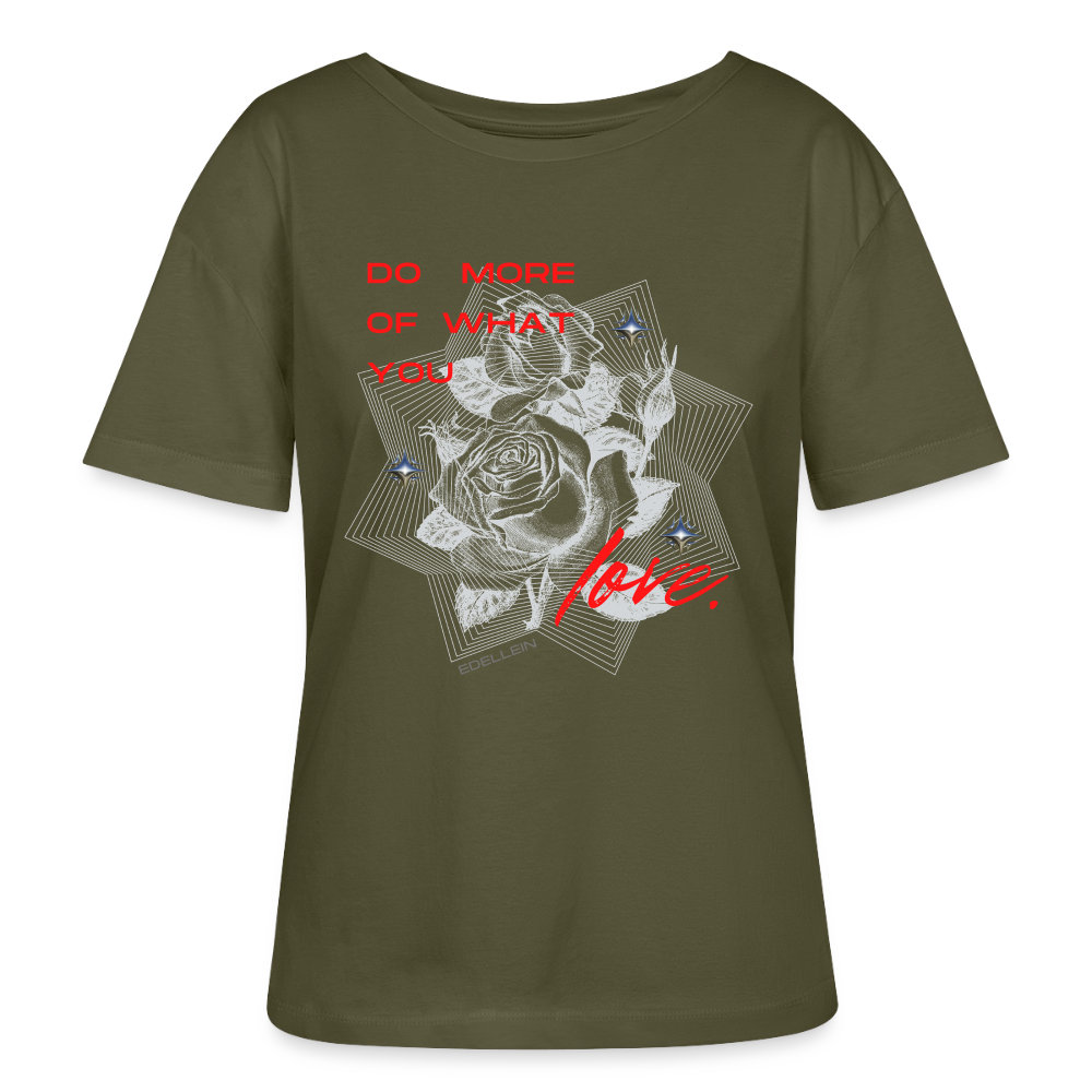 Relaxed Rundhals Frauen Bio-T-Shirt - Khaki