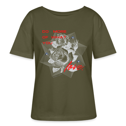 Relaxed Rundhals Frauen Bio-T-Shirt - Khaki