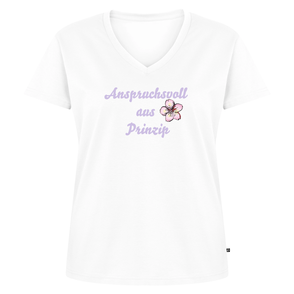 Frauen Bio-T-Shirt mit V-Ausschnitt von Stanley & Stella - Weiß