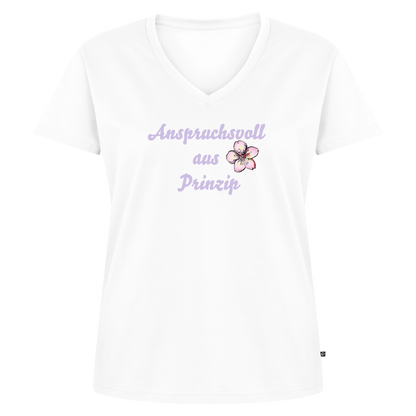 Frauen Bio-T-Shirt mit V-Ausschnitt von Stanley & Stella - Weiß