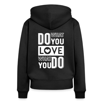 Frauen Premium Kapuzenjacke - Schwarz