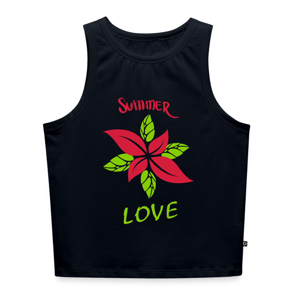 Frauen Cropped Tank Top - Navy