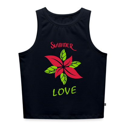 Frauen Cropped Tank Top - Navy